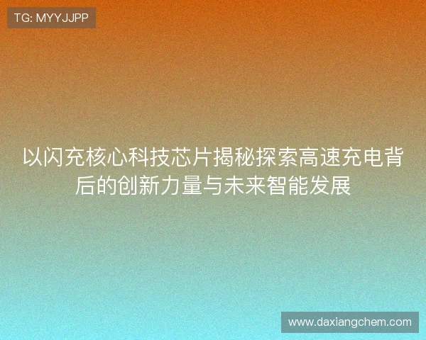 以闪充核心科技芯片揭秘探索高速充电背后的创新力量与未来智能发展
